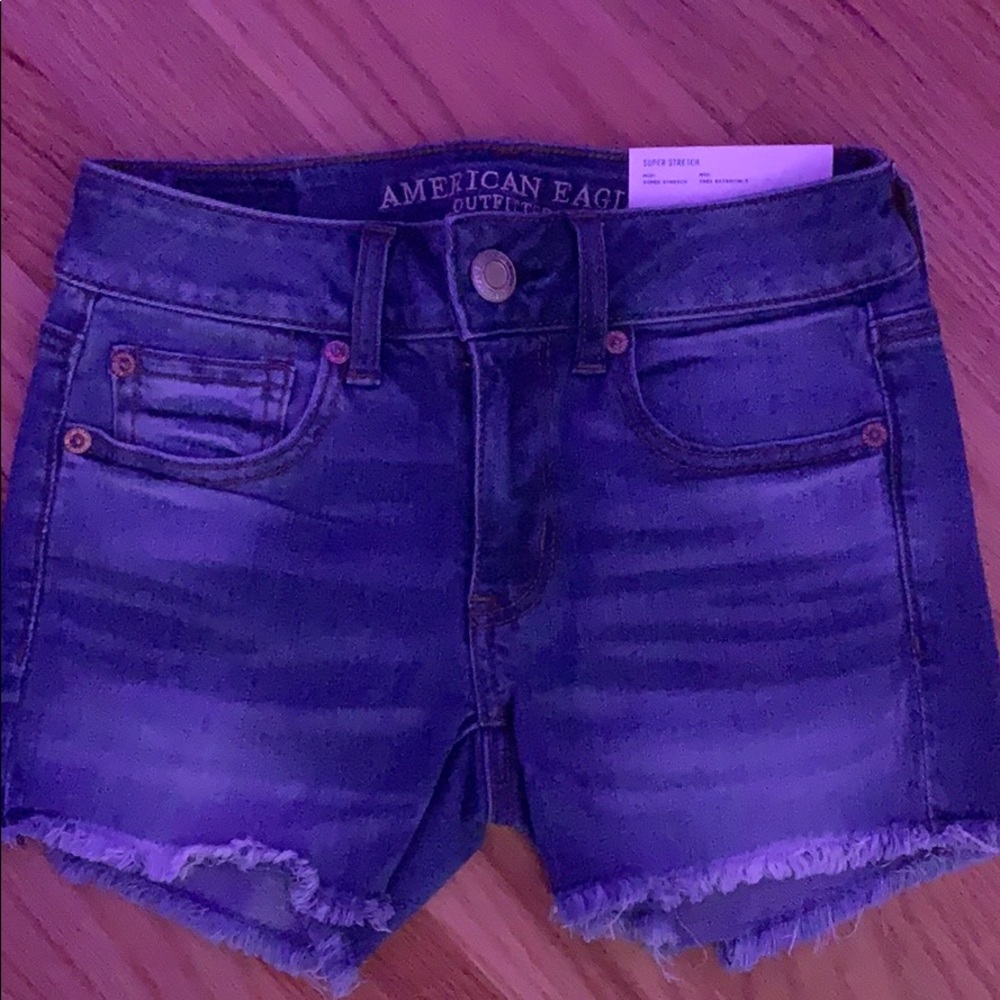 Mid rise jean shorts